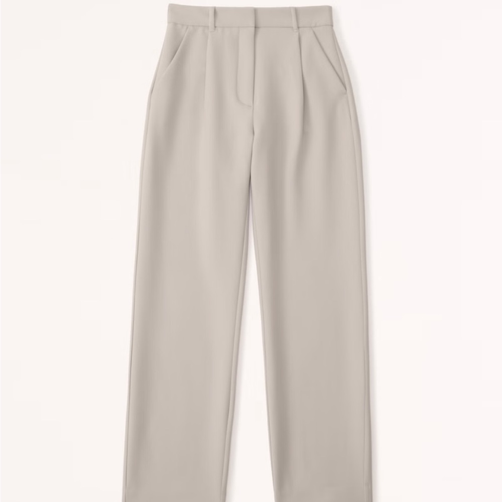 Abercrombie Tailored Straight Pant Beige 0 Long